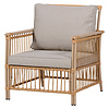 ebuy24 Neel sofaset polyrattan 4 delen met kussens natuur.