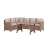 ebuy24 Ester sofaset 2 delen met kussens. sofa omkeerbaar natuur.