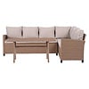 ebuy24 Ester sofaset 2 delen met kussens. sofa omkeerbaar natuur.
