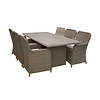 ebuy24 Wembley tuinmeubelset 1 eettafel, 6 stoelen natuur.