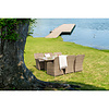 ebuy24 Wembley tuinmeubelset 1 eettafel, 6 stoelen natuur.
