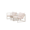 ebuy24 Messina tuinmeubelset 1 eettafel, 4 stoelen beige.