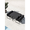 ebuy24 Noto tuinmeubelset 1 eettafel, 2 stoelen zwart.