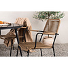 ebuy24 BreakLindos tuinmeubelset 1 eettafel, 4 stoelen zwart.