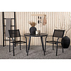 ebuy24 BreakSantorini tuinmeubelset 1 eettafel, 2 stoelen zwart.