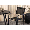 ebuy24 BreakSantorini tuinmeubelset 1 eettafel, 2 stoelen zwart.