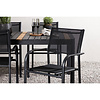 ebuy24 TogoSantorini tuinmeubelset 1 eettafel, 4 stoelen zwart.