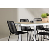 ebuy24 MerloLindos tuinmeubelset 1 eettafel, 6 stoelen wit.