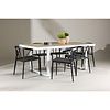 ebuy24 MerloStina tuinmeubelset 1 eettafel, 6 stoelen wit.