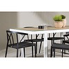 ebuy24 MerloStina tuinmeubelset 1 eettafel, 6 stoelen wit.