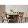 ebuy24 SantaFeLindos tuinmeubelset 1 eettafel, 4 stoelen bruin.