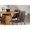 ebuy24 LumpurLindos tuinmeubelset 1 eettafel, 4 stoelen natuur.