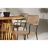 ebuy24 LumpurLindos tuinmeubelset 1 eettafel, 4 stoelen natuur.