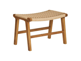 ebuy24 Derby poef Teak, polyrattan.