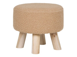 ebuy24 Aberdeen Poef Ø31cm zandkleurig.