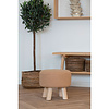 ebuy24 Aberdeen Poef Ø31cm zandkleurig.