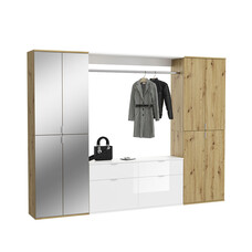 ebuy24 ProjektX garderobe opstelling eiken decor, spiegel.