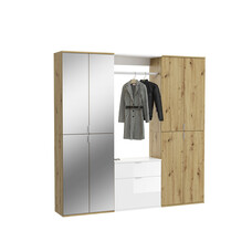 ebuy24 ProjektX garderobe opstelling eiken decor, spiegel.