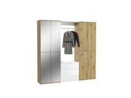 ebuy24 ProjektX garderobe opstelling eiken decor, spiegel.