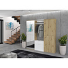 ebuy24 ProjektX garderobe opstelling eiken decor, spiegel.