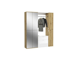 ebuy24 ProjektX garderobe opstelling eiken decor, spiegel.