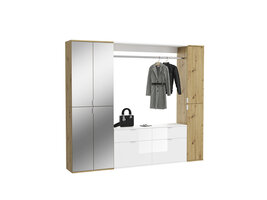 ebuy24 ProjektX garderobe opstelling eiken decor, spiegel.