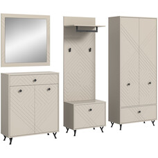 ebuy24 Notes garderobe opstelling mat beige.