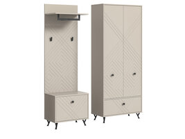 ebuy24 Notes garderobe opstelling mat beige.