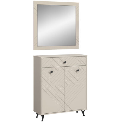 ebuy24 Notes garderobe opstelling mat beige.