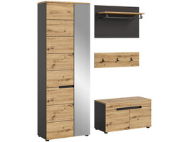 ebuy24 Canu garderobe opstelling eiken decor.
