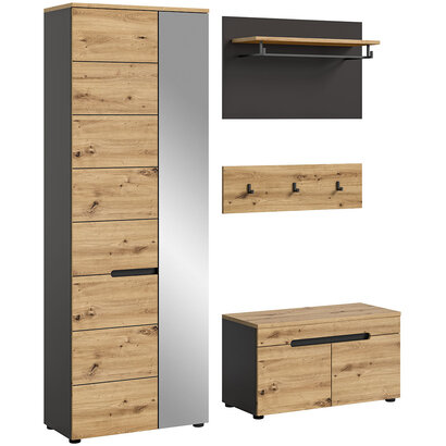 ebuy24 Canu garderobe opstelling eiken decor.