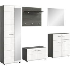 ebuy24 Salsa garderobe opstelling wit hoogglans.