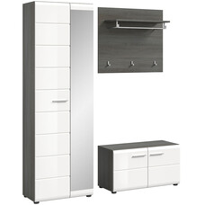 ebuy24 Salsa garderobe opstelling wit hoogglans.