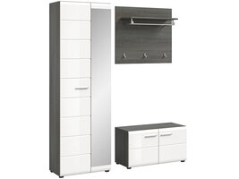 ebuy24 Salsa garderobe opstelling wit hoogglans.