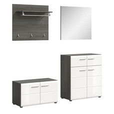 ebuy24 Salsa garderobe opstelling wit hoogglans.