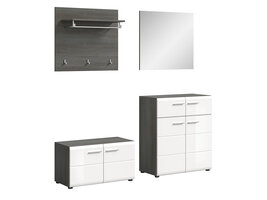 ebuy24 Salsa garderobe opstelling wit hoogglans.