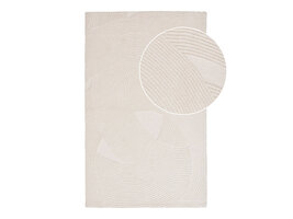 ebuy24 Pune Vloerkleed handgeweven, 200x300cm rauwwit.