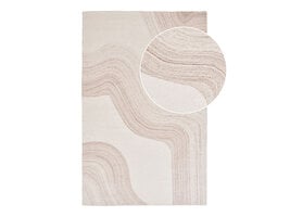 ebuy24 Surat Vloerkleed handgeweven, 200x300cm bruin, rauwwit.