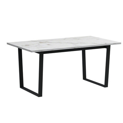ebuy24 Amble eetkamertafel wit marmerprint.