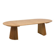 ebuy24 Osaka eetkamertafel Inbegrepen drie uitbreidingen, ø120x120-160-200-240cm eik.