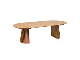 ebuy24 Osaka eetkamertafel Inbegrepen drie uitbreidingen, ø120x120-160-200-240cm eik.