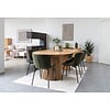 ebuy24 Osaka eetkamertafel Inbegrepen drie uitbreidingen, ø120x120-160-200-240cm eik.