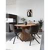 ebuy24 Osaka eetkamertafel Inbegrepen drie uitbreidingen, ø120x120-160-200-240cm eik.