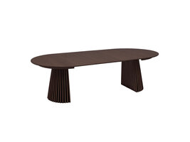 ebuy24 Osaka eetkamertafel Inbegrepen drie uitbreidingen, ø120x120-160-200-240cm gerookt.
