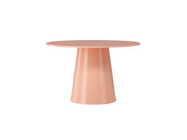 ebuy24 Lanzo eetkamertafel Ø120cm perzikkleurig.