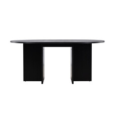 ebuy24 Strada eetkamertafel Ø120cm. Met uittrek zwart.