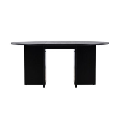 ebuy24 Strada eetkamertafel Ø120cm. Met uittrek zwart.