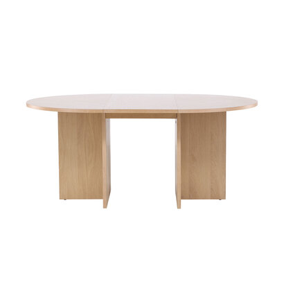 ebuy24 Strada eetkamertafel Ø120cm. Met uittrek whitewash.