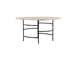 ebuy24 Copenhagen eetkamertafel Ø140cm whitewash.