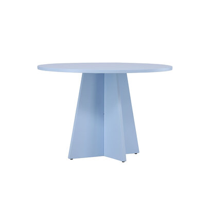 ebuy24 Bootcut eetkamertafel Ø110cm blauw.